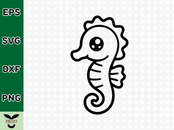 Adorable Baby Seahorse Silhouette