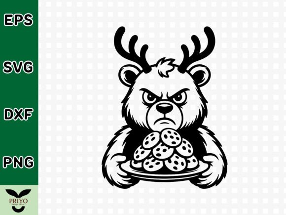 Angry Forest Animal Character with Cooki