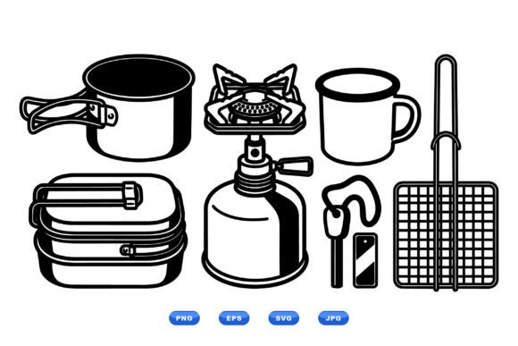 Camping Cookware Clipart Pack