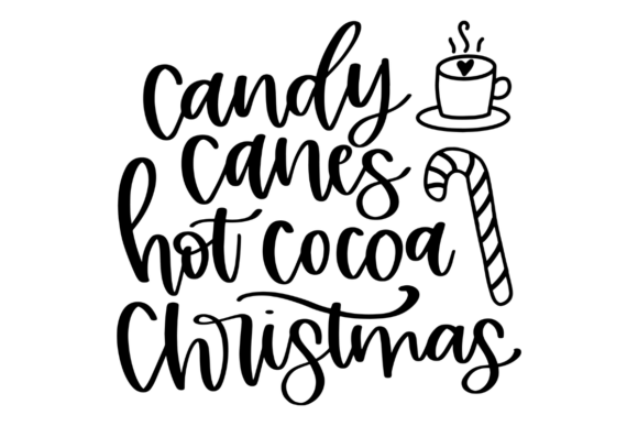 Candy Canes Hot Cocoa Christmas