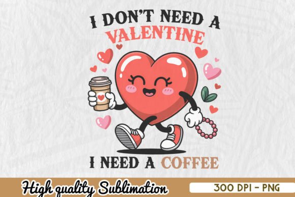 Coffee over Valentine’s Day Fun PNG