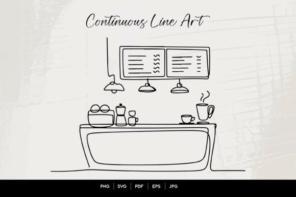 Continuous Line Coffee Bar