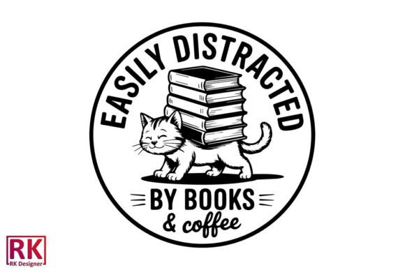 Easily Distracted by Books Coffee