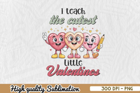 I Teach Cutest Little Valentine Day PNG