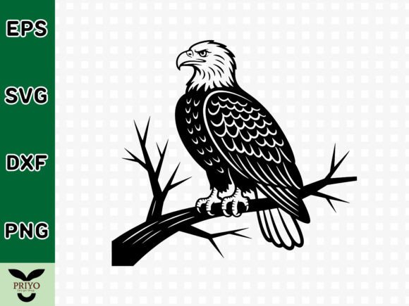 Majestic Bald Eagle Perched on Tree Branch