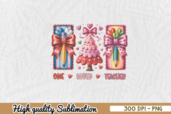 One Loved Teacher Valentine PNG
